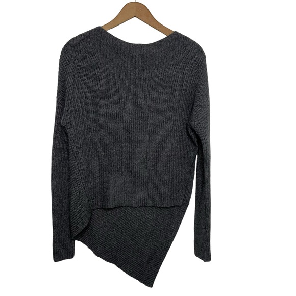Brochu Walker Thandee Ribbed Asymmetrical Sweater Gray Woo blend Size XS - Picture 4 of 13